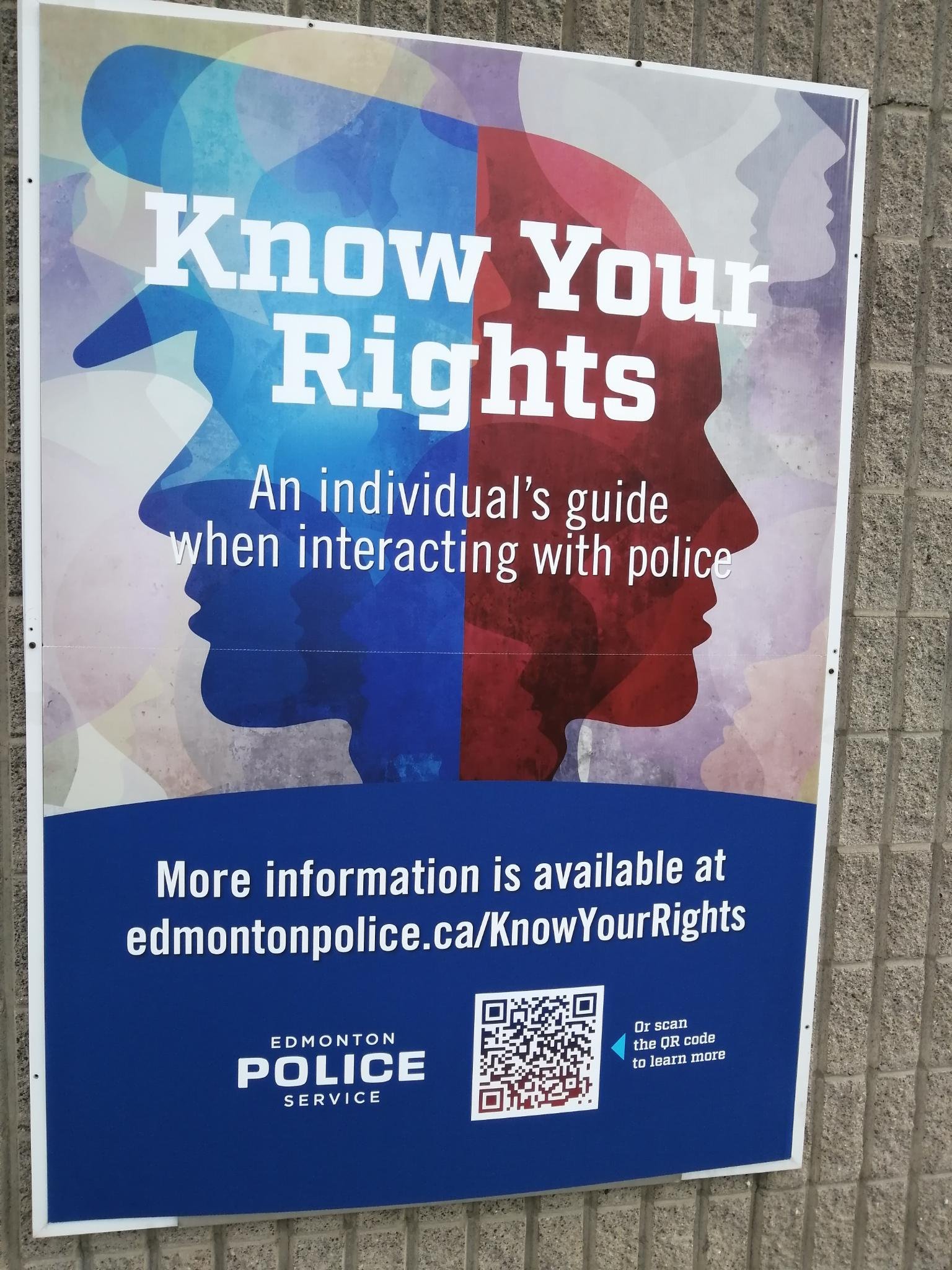 EPS poster advertizing an 'individuals guide to interaction with the police' created by the police.